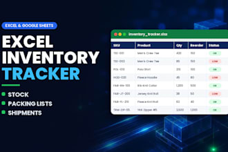 create custom excel inventory packing list and shipment trackers