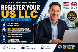 register USA llc wyoming llc new mexico llc and assist with ein for non US