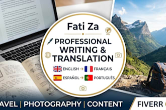 write and translate engaging travel articles and blog content