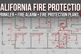 design california nfpa fire sprinkler, fire alarm and fire protection plans