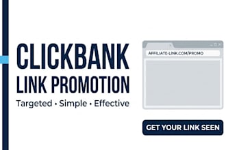 promote your affiliate URL and clickbank link boost traffic
