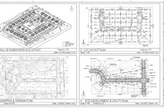 create 3d subdivision site plans, lot layouts, terrain models and visualisation