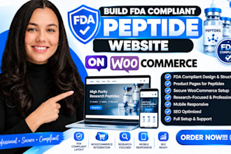 build fda complaint peptide website, research peptide website on woocommerce