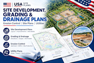 design site development, grading, drainage and erosion control plans
