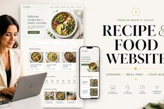 design catering website, recipe platform, food blogs and cooking website