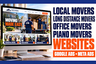 build local movers, long distance movers, office movers, piano movers websites