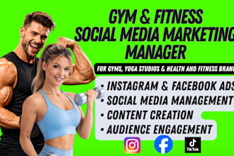 be your social media manager for health and fitness gym coach fitness marketing