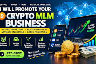 promote your crypto MLM business network marketing traffic promotion forex leads