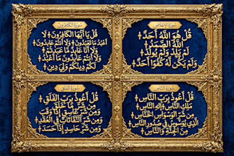 create luxury 3d gold islamic calligraphy for wall art