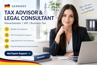 be your german tax advisor, steuerberater, and legal and vat consultant