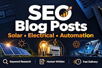seo blog posts for solar, electrical and automation niches