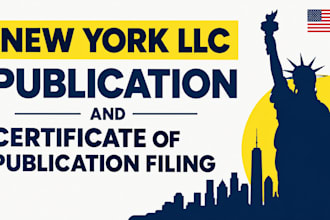 help with new york llc publication and handle certificate of publication filing