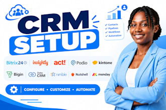 setup bitrix24 insightly act podio kintone bigin zoho CRM nimble nutshell monday