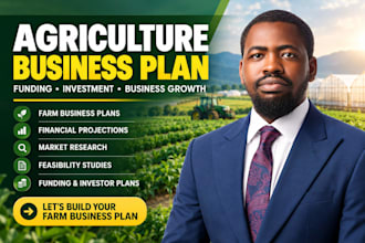 write a agriculture business plan for funding with financial