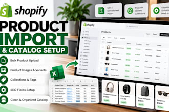 import and organize products into your shopify store