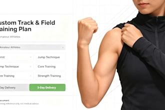 create custom track and field fitness training plan for amateur athletes