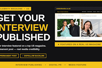 publish your interview article on US magazine