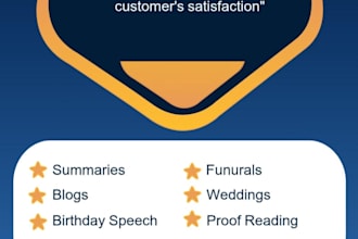 write a memorable speech for your special event