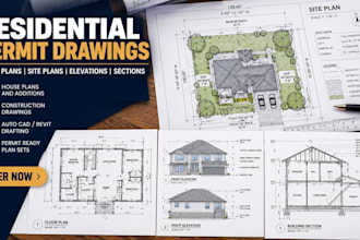 create residential permit drawings and floor plans