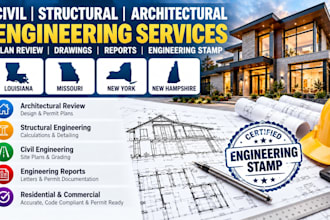 louisiana missouri ny nh civil and structural engineering architect review stamp