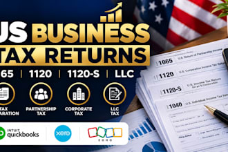 prepare US business tax returns 1065, 1120, 1120s and llc taxes