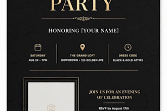 design luxury birthday, graduation and event party flyers