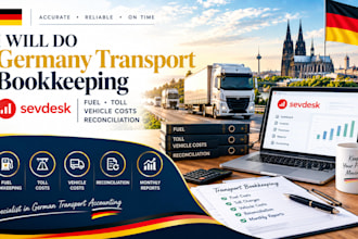 handle germany logistics bookkeeping in sevdesk for fuel toll vehicle costs