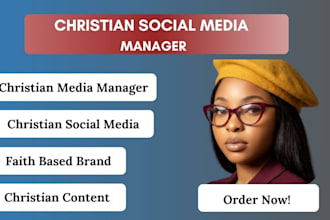 grow christian ministry social media page with faith based