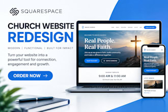 redesign your squarespace church website, christian website, ministry website