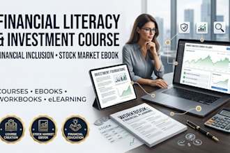 create financial literacy course, financial inclusion, stock market, ebook