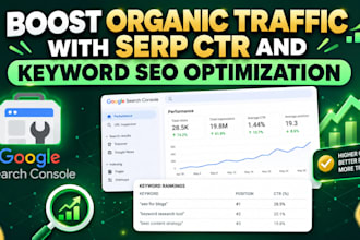 boost organic traffic with serp CTR and keyword SEO optimization