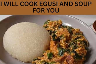 create a sweet and yummy eba and egusi for you