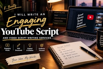 write an engaging youtube script and video script