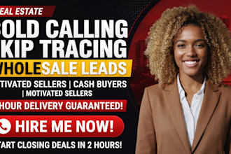 do USA real estate cold calling, bulk leads, skiptracing, appointment setting
