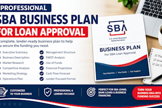 write a professional sba business plan for loan approval