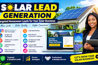 design solar leads website landing page CRM automation go high level