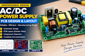 design an acdc power supply pcb, flyback converter and isolated smps