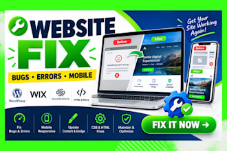 fix, update, redesign, maintain wordpress framer wix website bugs and issues