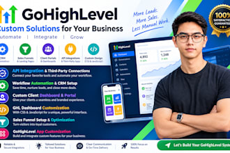 gohighlevel api integration CRM automation client dashboard portal ghl expert