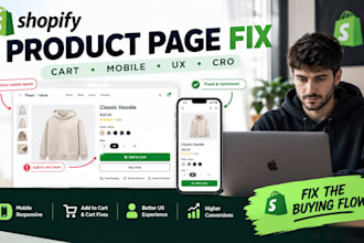 fix shopify product page add to cart mobile UX and cro issues