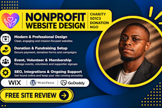 build non profit website, 501c3, ngo, donation, nonprofit, charity website