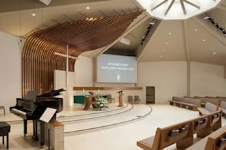 design your church architecture, interior and stage with 2d and 3d plans