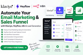klaviyo heyflow quiz sales funnel n8n automation email marketing lead generation