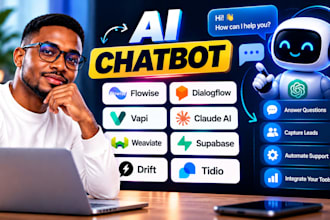 build ai chatbot flowise dialogflow vapi claude ai weaviate supabase drift tidio