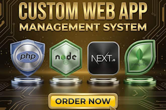 build custom web app or business management system with database