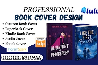 design a custom book cover paperback cover and kindle book cover