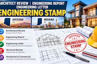 architect review engineering report engineering letter stamp in arizona indiana