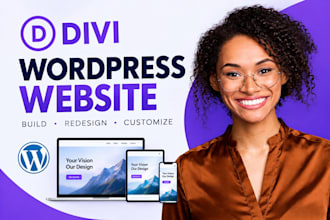 build divi wordpress website design, fix bugs in divi website with divi builder