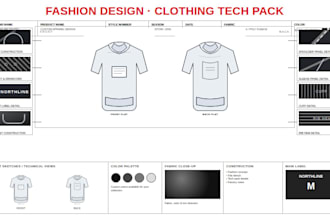 design fashion tech pack, clothing tech pack, flat sketch, fashion design