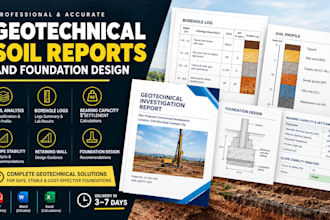 prepare geotechnical soil reports and foundation design